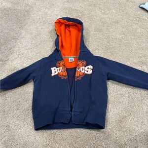 Kids Navy Blue and Orange Hoodie